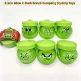 🎄💚72pcs Glow in Dark Christmas Grinch Designs Pectin Sugar Dumpling Squishy Toys Soft Squish Adults Fidget Toys_CNPNY