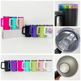 20oz Rainbow Plate Powder Coat Coffee Mugs with Removable Handle 20pcs For Laser Engraving_CNPNY