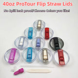 Multiple Colors No Spill Leak Proof ProTour Flip Straw Lids Quencher Tumblers Tumbler Accessories_CNPNY