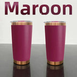 20oz Copper Powder Coat Coffee Mugs with Magnetic Slide Lids 25pcs For Laser Engraving_CNPNY