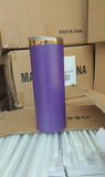 💜 20oz Mirror Gold Underneath Dark Purple Colors Powder Coat Straight Tumblers 25pcs Pack_CNPNY