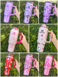 40oz Stanleys Quencher Tumbler With Printed Kuromi/Hello Kitty Designs_CNPNY