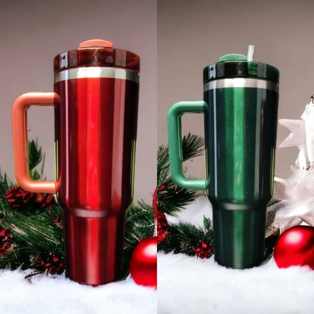 40oz H2.0 Powder Coated Christmas colors Stanley-style tumblers_CNPNY –  YPSub