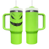 30oz/40oz Grinch Green Black Mirror underneath H2.0 Powder Coat Tumblers for Laser Engraving _CNPNY