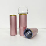 20oz/30oz Rose Gold Color Mirror Gold Underneath Sublimation Skinny/Flip Straw Tumblers _CNPNY