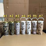 30oz Flip Straw Modern Camo Southern Tumblers Stainless Steel Quencher Tumblers_CNPNY