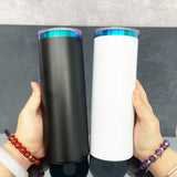 20oz Green Mirror Powder Coated Stainless Steel Straight Skinny Tumblers for Laser Engraving_CNPNY