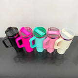 RTS USA_💜💗40oz Purple Pink Mirror Underneath Powder Coat H2.0 Quencher Tumblers 20pcs_USPNY