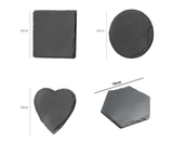 10cm_10cm Round Square Heart and Hexagon Shaped Slate Coaster for Laser Engraving_CNPNY