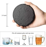 10cm_10cm Round Square Heart and Hexagon Shaped Slate Coaster for Laser Engraving_CNPNY