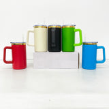 RTS USA_20oz Mirror Gold Plate Powder Coat Coffee Mugs with Removable Handle 20pcs For Laser Engraving_USPNY