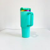 30oz/40oz 🌈Rainbow Plated Tumblers Powder Coat H2.0 Quencher Tumbler_CNPNY