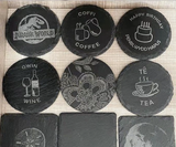 10cm_10cm Round Square Heart and Hexagon Shaped Slate Coaster for Laser Engraving_CNPNY