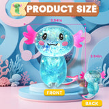 96pcs Axolotl Squishy Stress Relief Toy Glitter Fidget Toys Cute Malt Sugar Axolotl Toy Fidget Toys Adults Fidget Toys for Kids Youth Adult_CNPNY