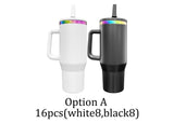 Arrived USA_40oz Rainbow Plate Leak Proof Lids Flip Straw Powder Coat Quencher Tumblers_USPNY