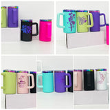 20oz Rainbow Plate Powder Coat Coffee Mugs with Removable Handle 20pcs For Laser Engraving_CNPNY