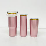 20oz/30oz Rose Gold Color Mirror Gold Underneath Sublimation Skinny/Flip Straw Tumblers _CNPNY