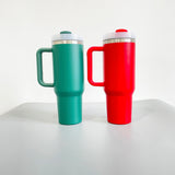 Presale USA_40oz H2.0 Christmas Colors Red Green Powder Coated Quencher Tumbler_USPNY