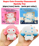 36pcs Cute Cinnamoroll Crunchy Squishy Toys with ASMR Texture Slow Rising Squeeze Fidget Toy_CNPNY