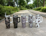 30oz Flip Straw Modern Camo Southern Tumblers Stainless Steel Quencher Tumblers_CNPNY