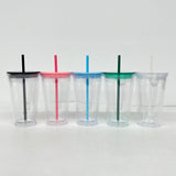 RTS USA_16oz Pre-drilled Double Wall Plastic Snow Globe Acrylic Tumbler 25pcs _USPNY