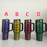 🔥40oz Smooth Finish Blocka Blocka Shimmer looks like bullet holes Quencher Tumblers for Laser Engraving _CNPNY