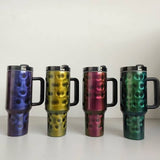 🔥40oz Smooth Finish Blocka Blocka Shimmer looks like bullet holes Quencher Tumblers for Laser Engraving _CNPNY