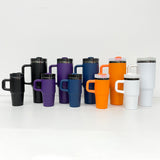 🍬🎃14oz/40oz Black Mirror Underneath Halloween Colors Powder Coat Tumblers for Laser Engraving_CNPNY
