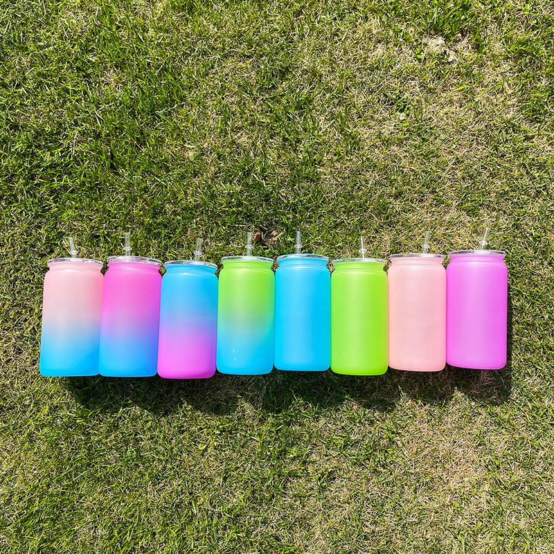 RTS USA_🔥16oz Matte colors Acrylic Plastic cans same size as glass cans_USPNY