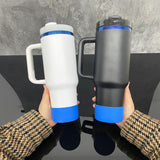 RTS USA_40oz💎Blue Underneath Powder Coat Quencher Tumblers with Boots_USPNY