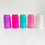 RTS USA_16oz Blank Sublimation Macaron Colors Glass Tumblers Glass Cans 25pcs/50pcs_USPNY