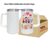 RTS USA_20oz White Sublimation Mugs With Removable Plastic Handle 20pcs_USPNY