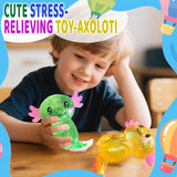 96pcs Axolotl Squishy Stress Relief Toy Glitter Fidget Toys Cute Malt Sugar Axolotl Toy Fidget Toys Adults Fidget Toys for Kids Youth Adult_CNPNY