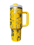 Clearance Sale_💛💛40oz Yellow Color Powder Coat Quencher Tumblers 20pcs for Laser Engraving_CNPNY