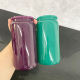 16oz Sublimation Glass Cans Autumn and Winter Christmas Colors Glass tumblers _CNPNY