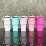 20oz Rainbow Plate Flip Straw Kids Tumblers Shcool Water Bottls for Laser Engraving_CNPNY