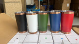 20oz Copper Powder Coat Coffee Mugs with Magnetic Slide Lids 25pcs For Laser Engraving_CNPNY