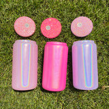 RTS USA_16oz Bling Lid Holographic Shimmer White Glitter Blank Sublimation _USPNY