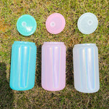 RTS USA_16oz shimmer sublimation glass tumblers with PP lids ship from US warehouse_USPNY