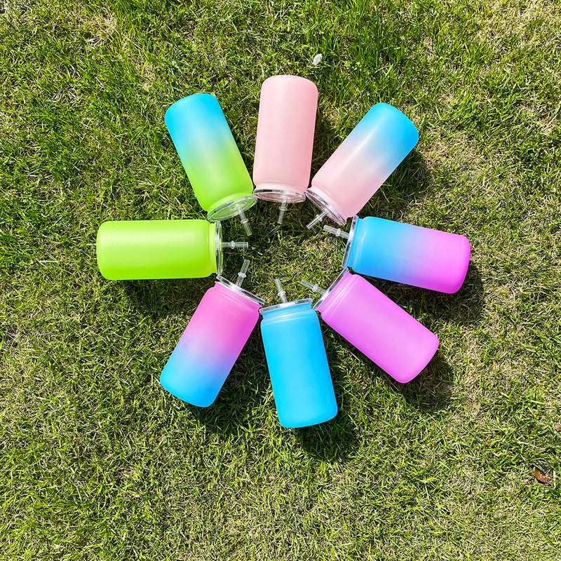 RTS USA_🔥16oz Matte colors Acrylic Plastic cans same size as glass cans_USPNY