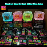 Presale USA_72pcs 5.5cm Glow In Dark NeeDoh Gliitter Nice Cube Slow Rising Sensory Squeeze Toy with Super Solid Squish Adults Fidget Toys_USPNY