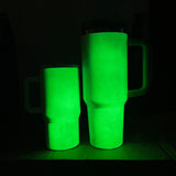 RTS USA_💚🎃20oz Leak Proof Straw Lids Glow in Dark White Blank Sublimation Kids Handle Tumblers 25pcs _USPNY