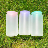 16oz Clear blank sublimation glass cans with BPA-free PP lids_USPNY