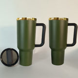 40oz Powder Coat Olive Army Green H2.0 Quencher Tumblers For Laser Engraving_CNPNY