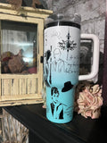 Presale USA_40oz Ombre Black Mirror Underneath Powder Coat H2.0 Quencher Tumblers For Laser Engraving_USPNY
