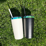 20oz Green Plated Yeti Style Powder Coat Coffee Mugs with Magnetic Lids 25pcs For Laser Engraving_CNPNY