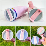 ❤️40oz H2.0 Pink Rainbow Tumblers powder coat Quencher Tumbler❤️_CNPNY