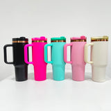 Presale USA_40oz Copper Plate Quencher Tumblers Black and Cream Colors_USPNY