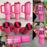 US Presale_40oz H2.0 Winter Pink Glitter Tumblers for Sublimation & Laser EngravingUSPNY