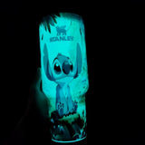 💚💙40oz Halloween Glow in Dark Stanley Stitch Tumbler Design With Stitch Box_CNPNY